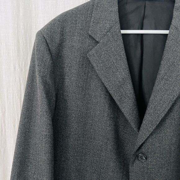 Fenzia Gray 100% Italian Worsted Wool Euromoda 3 Button Blazer Sport Coat - 44S - Picture 3 of 10